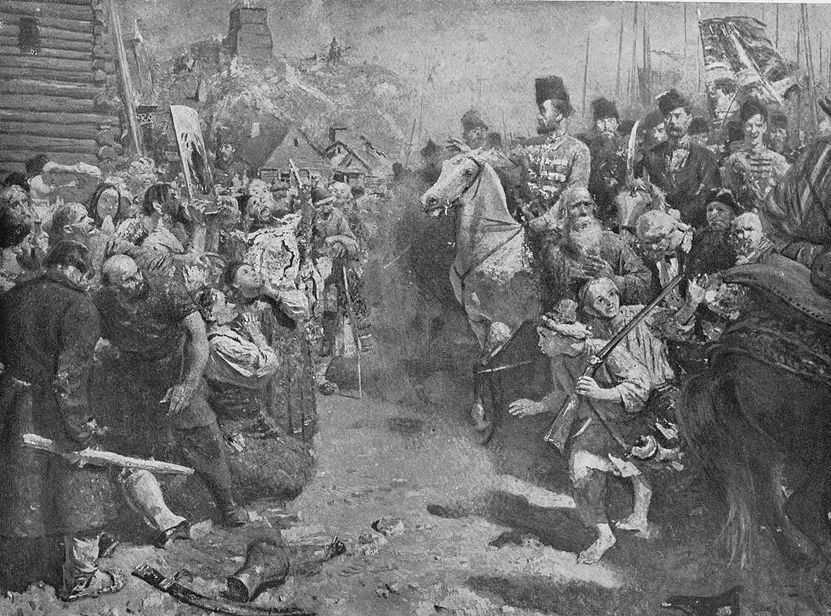 Бунт и мятеж. Восстание пугачёва. Герасимов Крестьянское восстание 1860. Бунт Пугачева картина.
